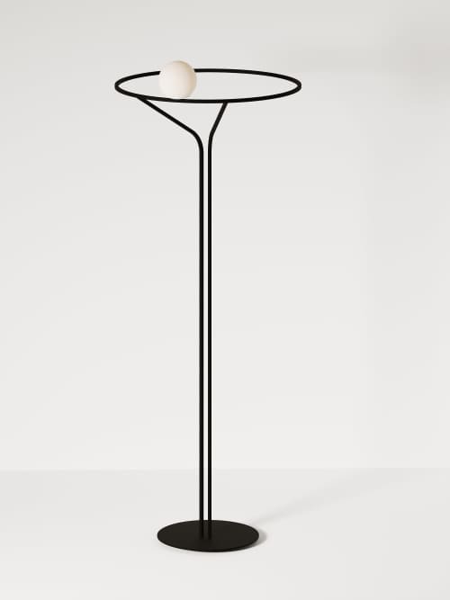 Na Linii - floor lamp | Lamps by SVITANOK by Artem Zakharchenko. Item made of steel with glass works with boho & minimalism style