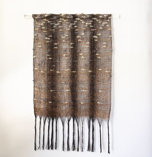 Copper Open Weave | Tapestry in Wall Hangings by Kristy Bishop Studios. Item made of linen