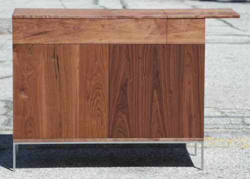 Dry Bar | Console Table in Tables by stranger furniture. Item made of walnut with steel
