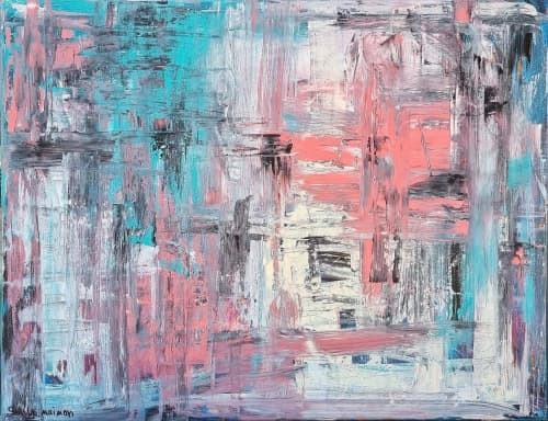 "Outlines" | Oil And Acrylic Painting in Paintings by Shirly Maimom Art. Item made of canvas & synthetic compatible with contemporary and art deco style