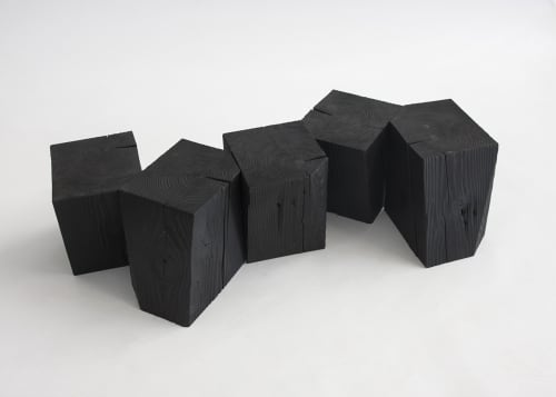 Charcoal Blocks | Coffee Table in Tables by Yvonne Mouser. Item made of wood