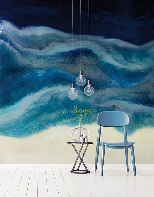 Nordic Voyage Wallpaper Mural | Wall Treatments by MELISSA RENEE fieryfordeepblue  Art & Design. Item works with contemporary & eclectic & maximalism style