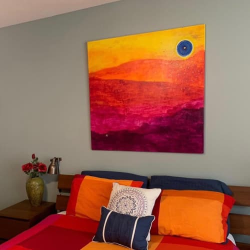 Vivid (sold) | Oil And Acrylic Painting in Paintings by Aarti Bartake. Item made of canvas & synthetic