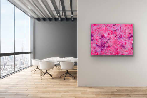 Sugar Rush | Mixed Media by Jennifer Patzer Art. Item made of canvas works with mid century modern & contemporary style