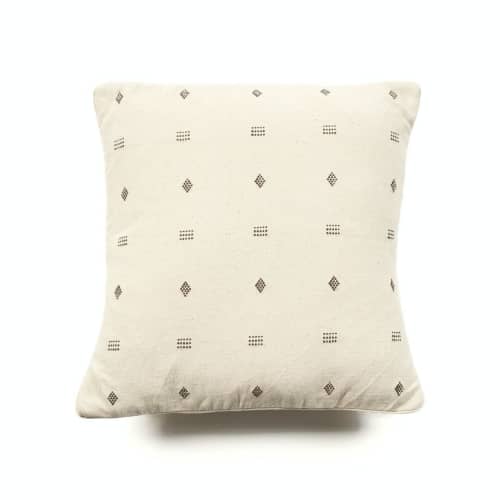 Nira White Handloom Pillow Cover | Pillows by Studio Variously. Item made of cotton
