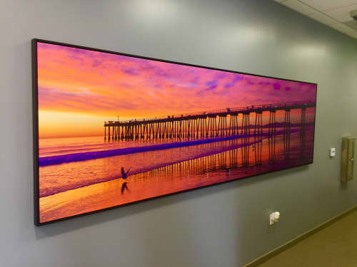 Southside Sunset Hermosa Beach Pier | Prints by Brent Broza | Kinecta Federal Credit Union - Hermosa Beach in Hermosa Beach. Item composed of canvas
