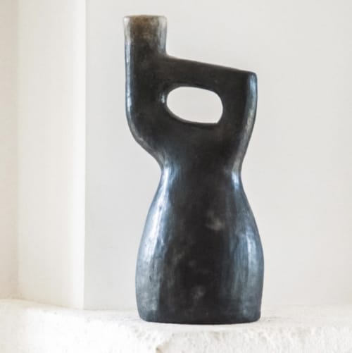 Decorative Object NORA candle holder | Decorative Objects by Jana Mistrik | Jana Mistrik in Saint-Rémy-de-Provence. Item made of ceramic works with minimalism & mediterranean style