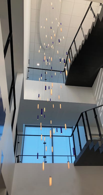 A bluish Rainy over Le Mans | Lighting Design by Beau&Bien | Le Mans in Le Mans
