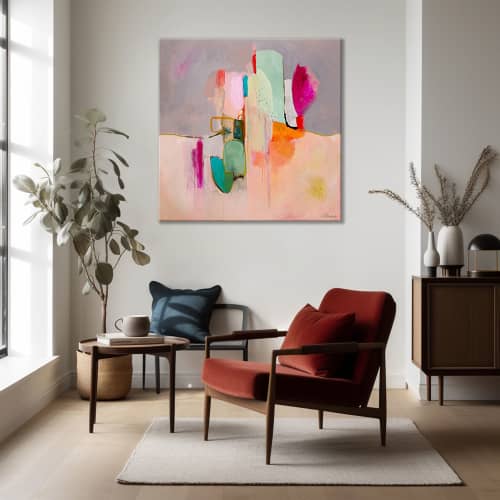 Awakenings #4  - fine art giclee print on canvas | Oil And Acrylic Painting in Paintings by Sarina Diakos Art | Combined Insurance, a division of Chubb Insurance Australia Limited in North Sydney. Item composed of canvas and paper in minimalism or mid century modern style