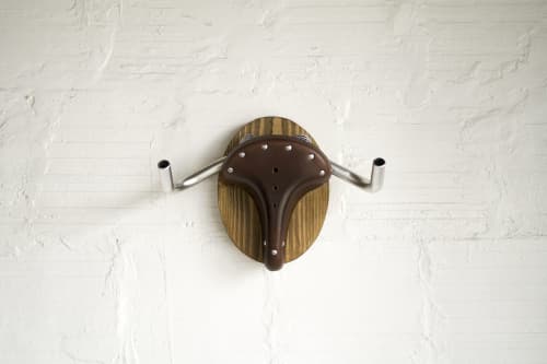 Bicycle Taxidermy "American Buffalo" | Hook in Hardware by THE IRON ROOTS DESIGNS. Item composed of leather