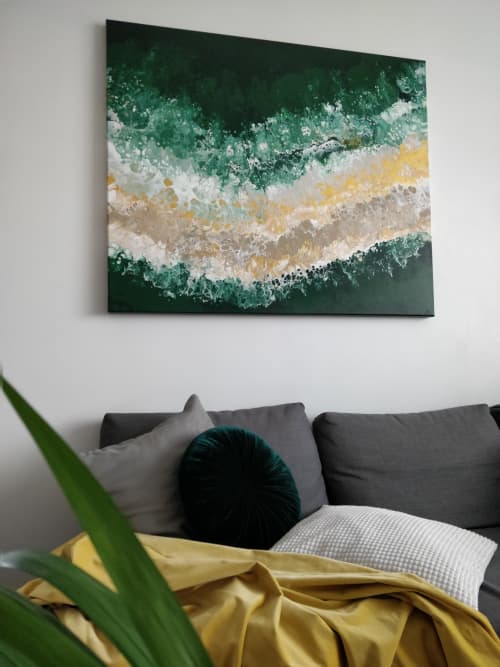 Running to the right direction (SOLD) | Oil And Acrylic Painting in Paintings by Lotta Sirén. Item made of canvas & synthetic