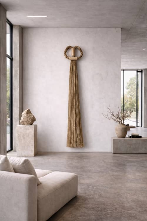Jute rope wall art - XL | Macrame Wall Hanging in Wall Hangings by Olivia Fiber Art. Item composed of bamboo and cotton in boho or minimalism style