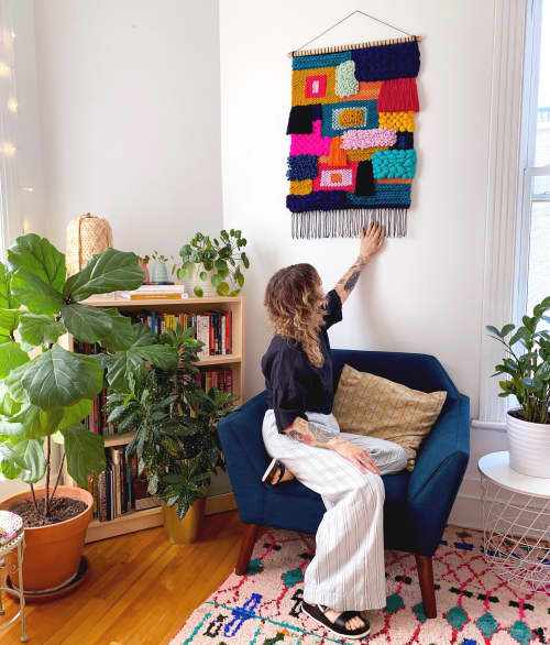 Geometric Woven Wall Hanging | Tapestry in Wall Hangings by Nova Mercury Design. Item composed of cotton and fiber