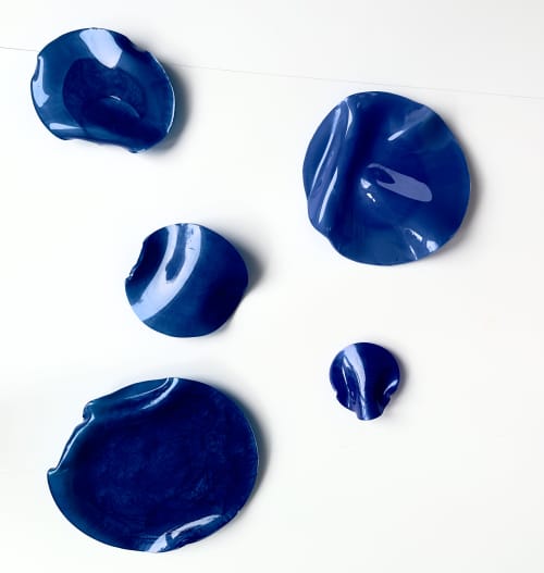 Alter Blue Five/ Alter Blue Green | Ornament in Decorative Objects by Wall Art Object by Betti Brillembourg