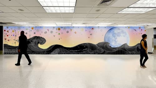 Starry Nights | Murals by Alette Simmons-Jimenez. Item composed of synthetic