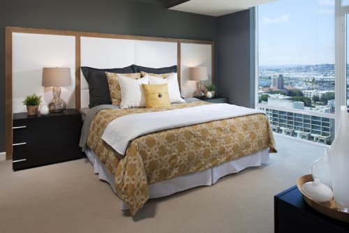 Headboard | Beds & Accessories by Christopher Original. Item composed of oak wood & leather