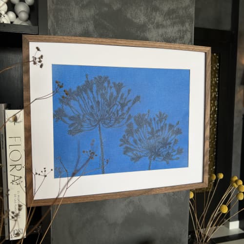 Agapanthus Azul | Mixed Media by IRENA TONE. Item works with minimalism & eclectic & maximalism style