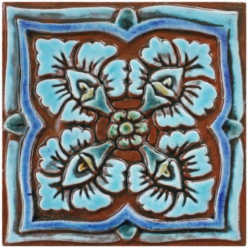 Handmade tiles Risers (1 tile) | Tiles by GVEGA. Item made of marble works with mediterranean style