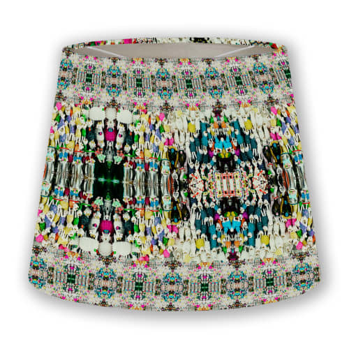Day of Dead Sugar Candies Lampshade | Table Lamp in Lamps by Ri Anderson. Item composed of cotton and aluminum