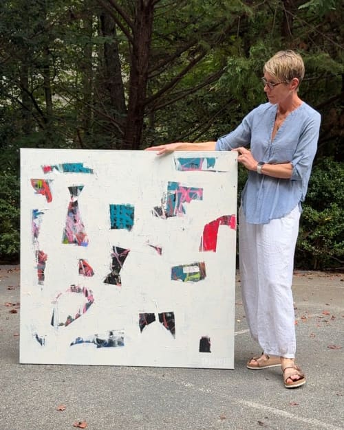 Pep | Oil And Acrylic Painting in Paintings by Sarah Trundle. Item works with contemporary style