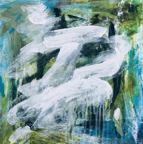 Dune Grasses B 🔴 | Oil And Acrylic Painting in Paintings by Darlene Watson Abstract Artist. Item made of canvas & synthetic