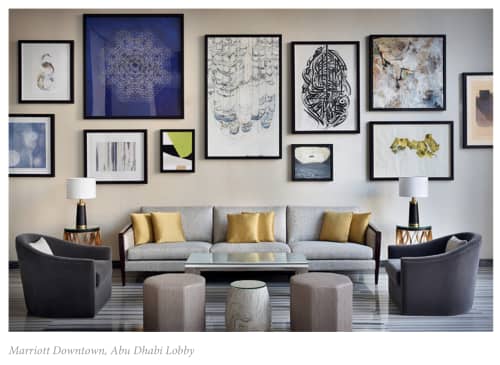 Abstract Original Painting "Light wind" | Mixed Media by Carolina Alotus | Marriott Hotel Downtown, Abu Dhabi in Abu Dhabi. Item made of canvas