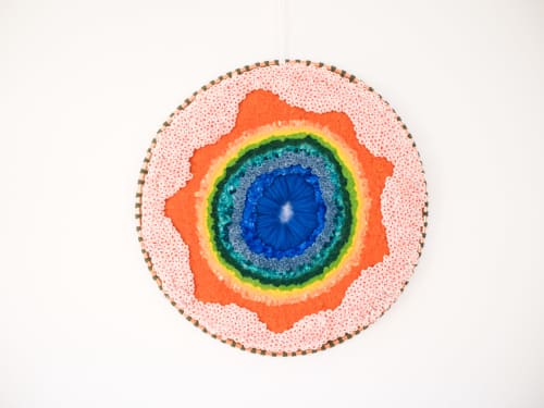 Landscape 3 | Tapestry in Wall Hangings by Yunan Ma Fiber Art. Item composed of wool and copper