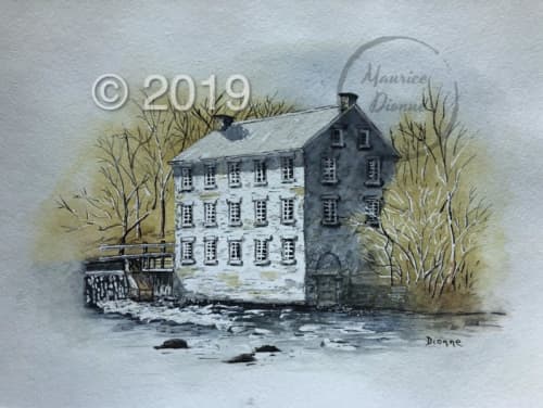 Watson Mill 2 | Watercolor Painting in Paintings by Maurice Dionne FINEART. Item made of paper