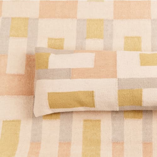 Shale Handloom Cotton Large Lumbar Pillow Cover | Pillows by Studio Variously. Item composed of cotton compatible with contemporary and modern style