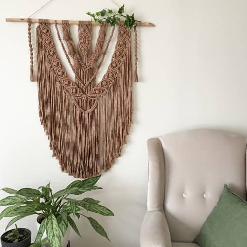 Macrame Wall Hanging "Toprak" | Wall Hangings by macramestories. Item composed of wood and cotton