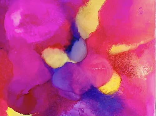 Cotton Candy | Oil And Acrylic Painting in Paintings by Barbara Rubenstein. Item composed of canvas and synthetic