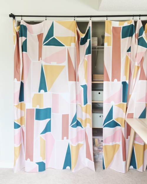 Building Blocks drapery | Curtains & Drapes by LEMONNI. Item made of fabric