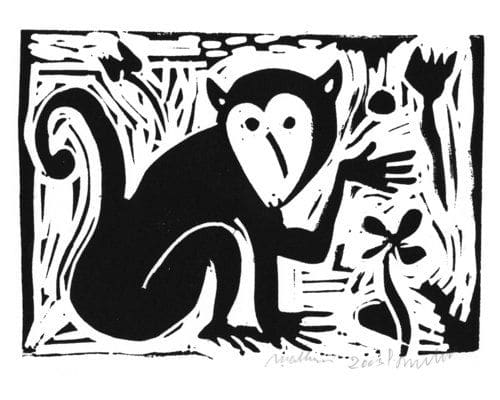 Monkey | Prints by Pam (Pamela) Smilow. Item composed of paper