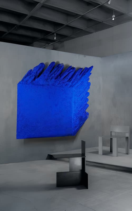 AND THEN — Ultramarine Statement | AND THEN Collection | Wall Sculpture in Wall Hangings by Sizmari. Item made of fiber works with minimalism & contemporary style