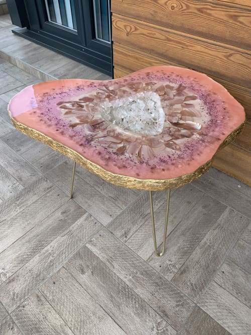 Mother of Pearl table | Coffee Table in Tables by Hunaiza N Ashraf. Item composed of stone compatible with art deco style