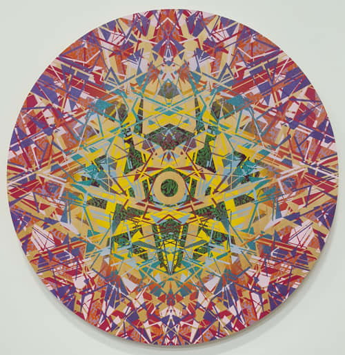 Algorithmic Paredolia | Oil And Acrylic Painting in Paintings by Mark Bueno | Parc Mosaic Apartment Homes in Boulder. Item made of wood with synthetic