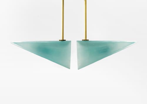 Equinox Pendant | Pendants by Bianco Light + Space | The Future Perfect in New York. Item made of brass & glass compatible with modern style