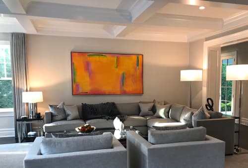 The Sun Just Touched the Morning | Oil And Acrylic Painting in Paintings by Kat Evans. Item composed of canvas