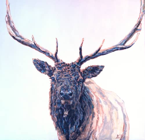 Odin | Oil And Acrylic Painting in Paintings by Patricia A Griffin. Item made of linen with synthetic
