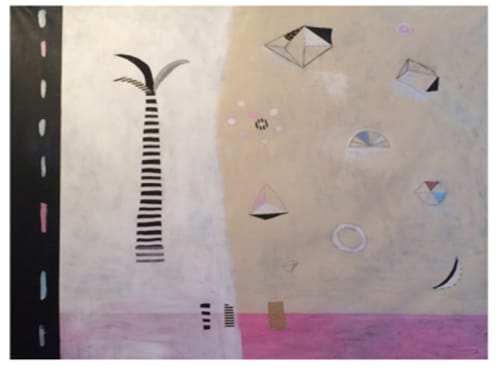 Neopolitan Square | Oil And Acrylic Painting in Paintings by Pam (Pamela) Smilow. Item made of canvas with synthetic