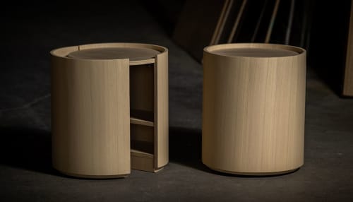 Moonlight End Table | Tables by ANAZAO INC.. Item made of oak wood