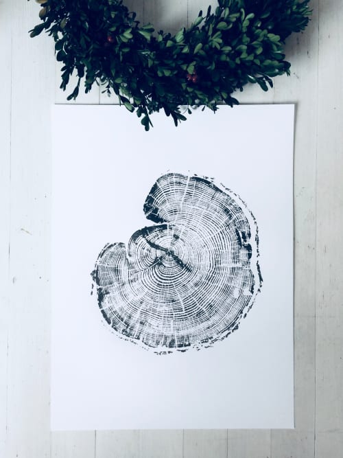 Tree Slice Tree Ring Art Print | Prints by Erik Linton. Item made of paper