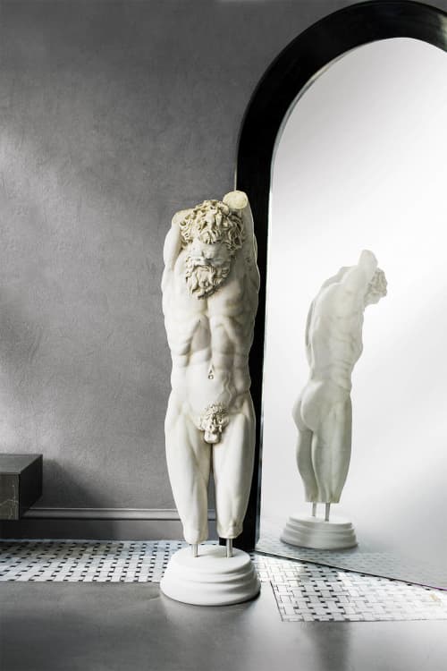 Marsyas Compressed Marble Powder Statue | Sculptures by LAGU. Item made of marble