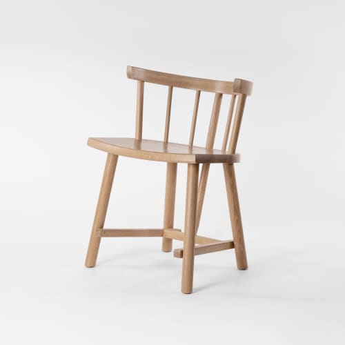 Spoke Chair | Accent Chair in Chairs by Brendan Barrett. Item composed of oak wood in contemporary or country & farmhouse style