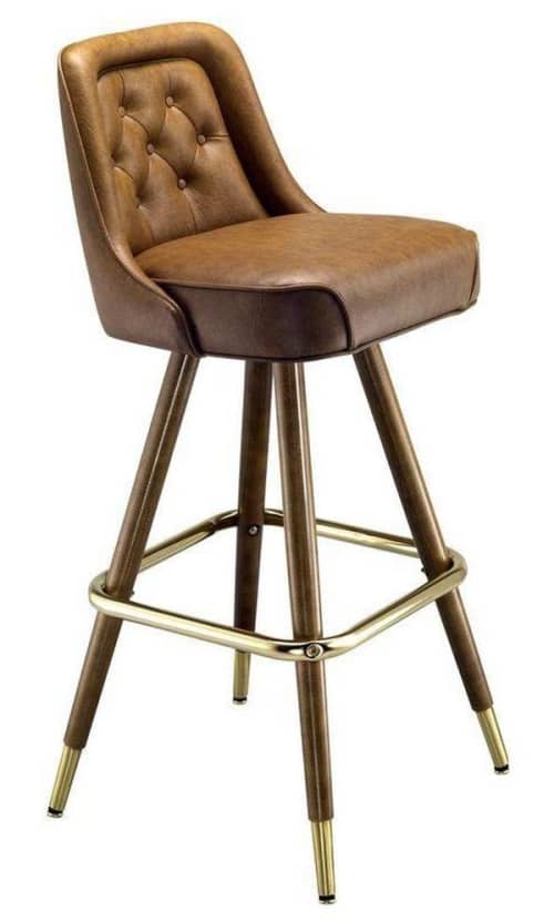 Inner Diamond Bar Stool - 7020 | Chairs by Richardson Seating Corporation | Bernie's Chicago in Chicago. Item composed of brass