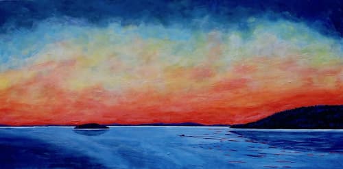 Bowen Island a commission piece near Vancouver, BC Canada | Oil And Acrylic Painting in Paintings by Connie O’Connor. Item composed of canvas and synthetic