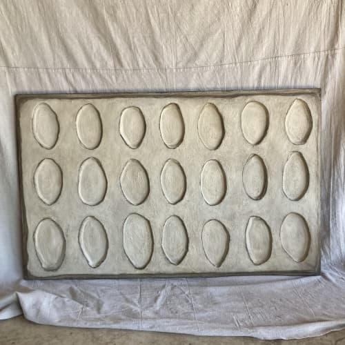 ‘Trodden’ | Wall Sculpture in Wall Hangings by Greyya Jay. Item composed of oak wood and cement in minimalism or contemporary style