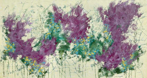 Botánica 25-5 | Oil And Acrylic Painting in Paintings by DAVID SKILLICORN - American Abstract Painter. Item composed of canvas