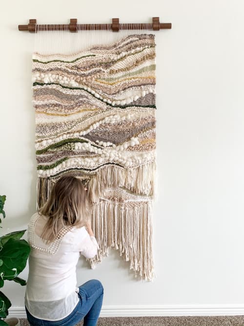Soft Tactile Wall Hanging "Serendipity" | Macrame Wall Hanging in Wall Hangings by Rebecca Whitaker Art. Item composed of fiber