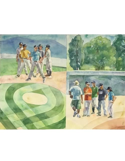 Training session | Watercolor Painting in Paintings by Dmitry Mosaics. Item composed of paper